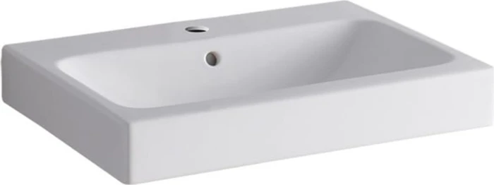 Geberit iCon Waschtisch 60cm, Hahnloch mittig, weiß/KeraTect