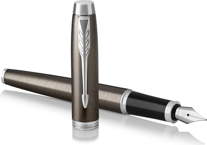 Parker IM dark espresso, rechte Hand, fein, Geschenkbox