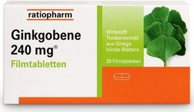 ratiopharm Ginkgobene 240mg Filmtabletten, 30 Stück