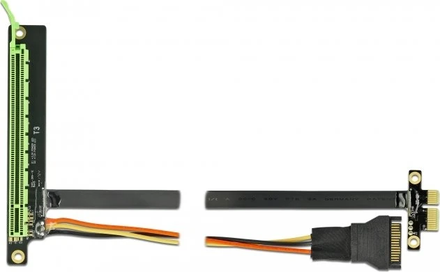 DeLOCK Riser Karte, mit flexiblem Kabel, gewinkelt, PCIe 3.0, 800mm