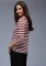 Street One Gestreiftes Shirt langarm truffle red (Damen) Vorschaubild
