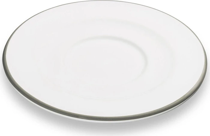 Gmundner Keramik Grauer Rand Unterteller Cappuccino Gourmet 14cm