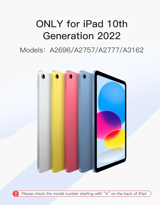 Inateck Abnehmbare Tastatur für iPad 10, UK