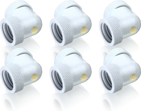 Raijintek Pelias D160906 90° 16mm Hard Tube Fitting, weiß, 6er-Pack
