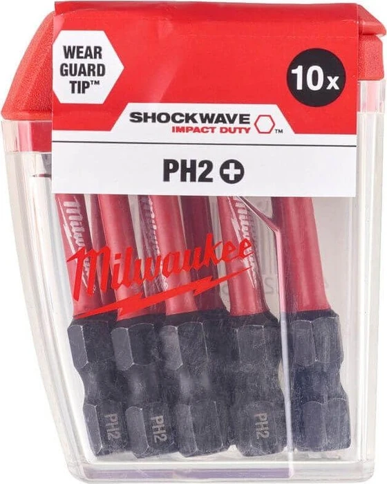 Milwaukee Cajita Shockwave PH2 x50mm (10uds) (MI4932430855)