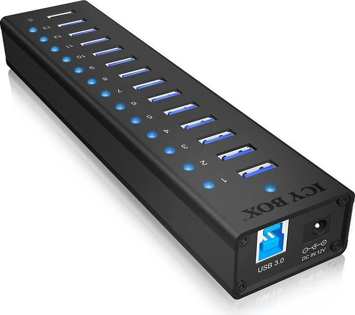 RaidSonic Icy Box IB-AC6113 USB-Hub, 13x USB-A 3.0, USB-B 3.0 [Buchse]