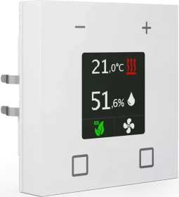 MDT Raumtemperaturregler Smart 55 mit Binäreingang 4-fach Reinweiß glänzend