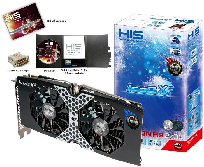 HIS Radeon R9 270X IceQ X² Turbo Boost Clock, 2GB GDDR5, DVI, HDMI, 2x mDP