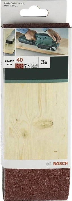 Bosch DIY Schleifband K150, 75x508mm, 3 Stück