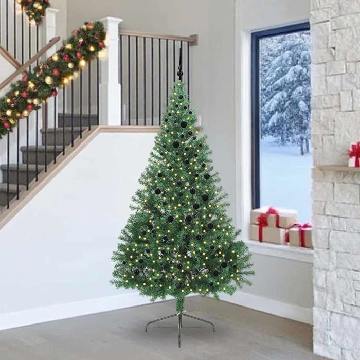 vidaXL Künstlicher Weihnachtsbaum, 240cm, inkl. LED-Beleuchtung (3397038)
