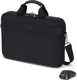 Dicota Top Traveller Mouse Kit schwarz, Comfort Wireless Mouse mit Notebooktasche 14-15.6", USB