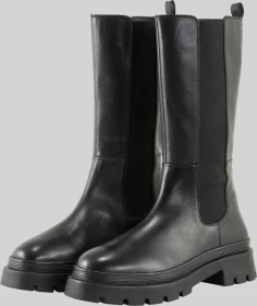 Tom Tailor Gefütterte Lederstiefel schwarz (Damen)