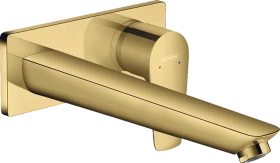 Hansgrohe Talis E Einhebel-Waschtischmischer Unterputz für Wandmontage mit Auslauf 22.5cm polished goldoptik