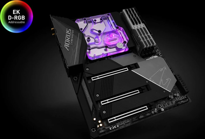 EK Water Blocks Quantum Line EK-Quantum Momentum Aorus Z490 Master D-RGB Monoblock, Nickel, Acryl