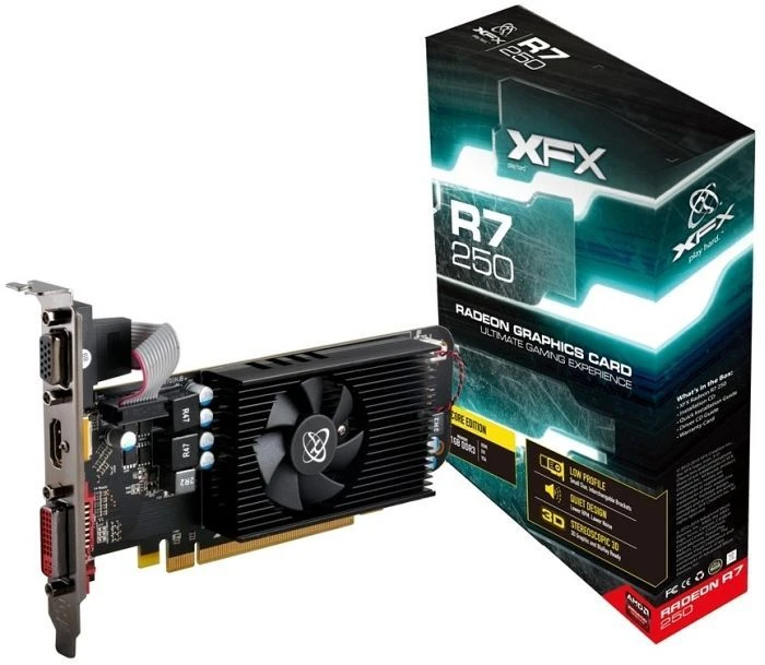 XFX Radeon R7 250 Core Edition, 1GB DDR3, VGA, DVI, HDMI