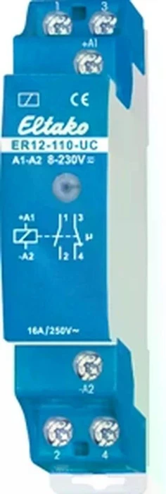 Eltako ER12-110-UC Elektronisches Schaltrelais, 1 Schließer + 1 Öffner 16 A