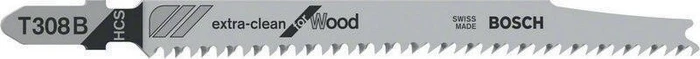 Bosch Professional T308B HCS Extra-Clean for Wood Stichsägeblatt, 117mm, 5 Stück