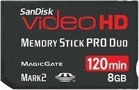 SanDisk Video HD Memory Stick PRO Duo 8GB