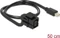 DeLOCK Keystone Modul mini DisplayPort Buchse via mini DisplayPort Stecker, 110°, mit Kabel, schwarz Vorschaubild
