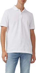s.Oliver Baumwollpiqué Poloshirt kurzarm weiß (Herren)