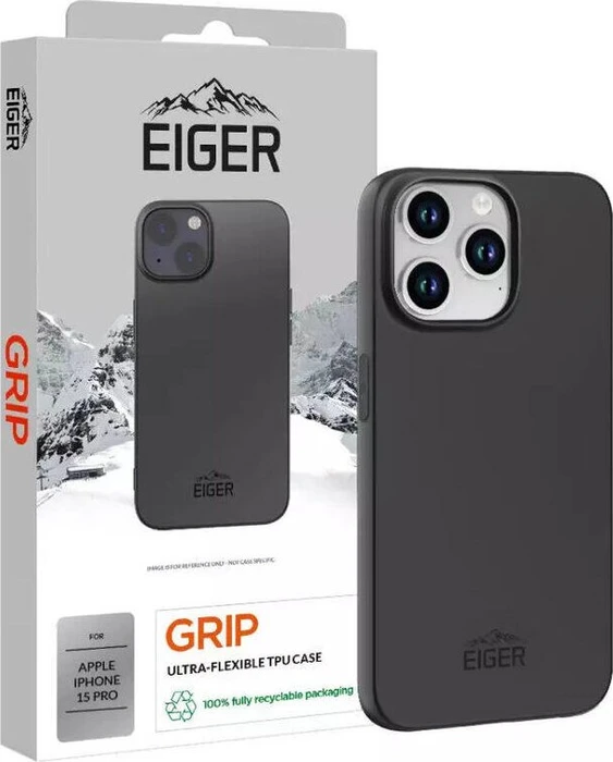 Eiger Grip Case für Apple iPhone 15 Pro schwarz