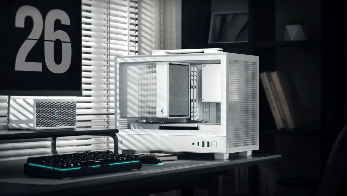 DeepCool CH160, weiß, Glasfenster, Mini-ITX