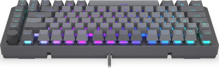 Endorfy Thock V2 75%, PBT, grau, LEDs RGB, hot-swap, Endorfy RED, USB, US