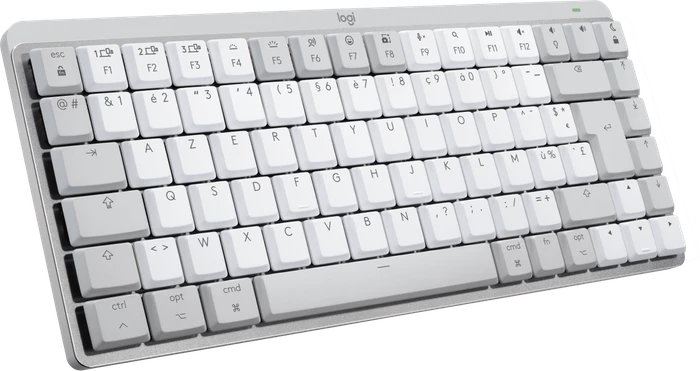 Logitech MX Mechanical Mini for Mac, Pale Grey, Logi Bolt, Kailh Choc V2 LOW PROFILE BROWN, USB/Bluetooth, FR