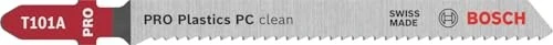 Bosch Professional T101A HSS Clean for PC Stichsägeblatt, 100mm, 3 Stück