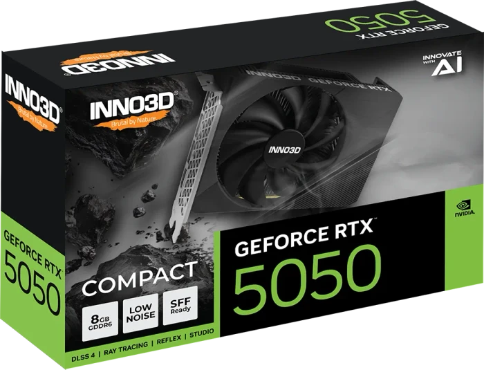 INNO3D GeForce RTX 5050 Compact, 8GB GDDR6, HDMI, 3x DP