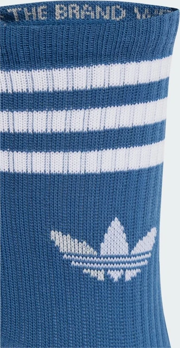 adidas 3-Streifen Crew Socken ash blue/night indigo/cardboard, 3 Paare