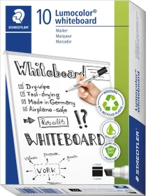 Staedtler Lumocolor Whiteboardmarker 351 B schwarz, 10er-Pack
