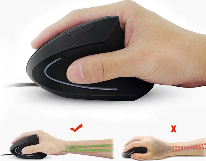 Equip Vertical Ergonomic Wired Mouse schwarz, USB