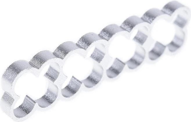 Alphacool Eiskamm Alu X16 Kabelkamm 4mm, silber, 4er-Pack