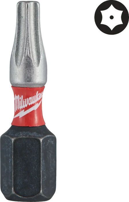 Milwaukee Shockwave TX B15 Torx BO Bit 1/4", T15x25mm, 2 Stück