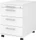 Hammerbacher Solid Container VAC30, Relinggriff, weiß/weiß, Rollcontainer (VAC30/W/W/RE)