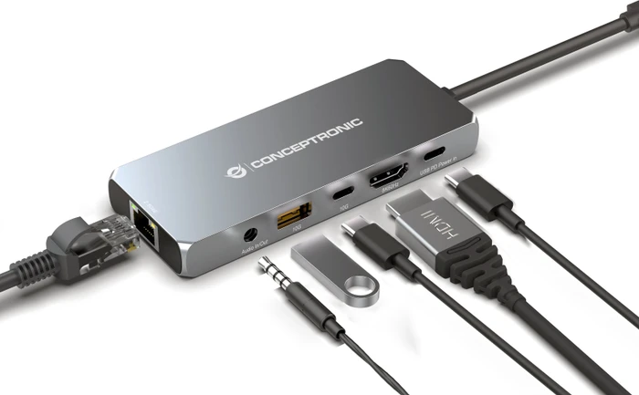 Conceptronic 6-in-1 USB4 Multiport-Adapter, USB4 [Stecker]