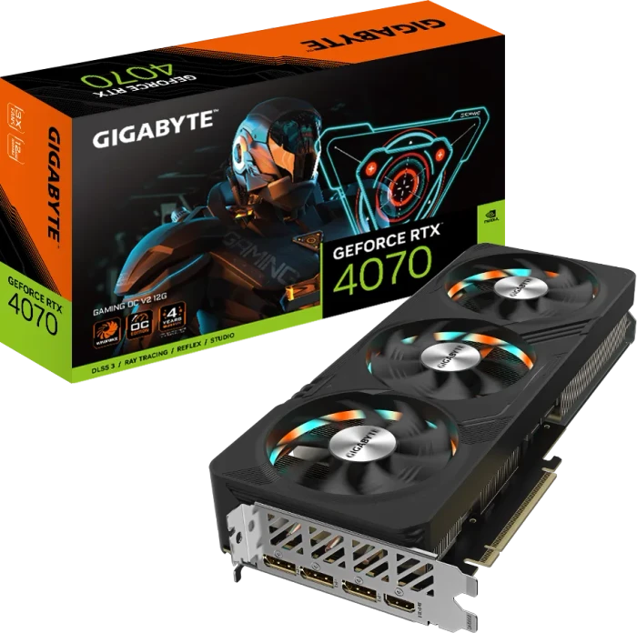 GIGABYTE GeForce RTX 4070 Gaming OC V2 12G, 12GB GDDR6X, HDMI, 3x DP