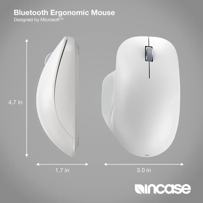 Incase Bluetooth Ergonomic Mouse Glacier, weiß, Bluetooth