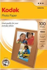 Kodak Fotopapier weiß, 10x15cm, 165g/m², 100 Blatt