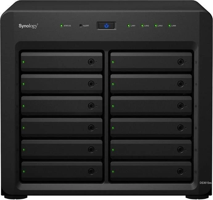 Synology DiskStation DS3615xs, 16GB RAM ECC, 4x RJ-45 1000Base-T, 2x USB-A 3.0