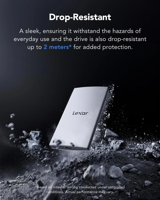 Lexar ES3 Portable SSD, 2TB, USB-C 3.1