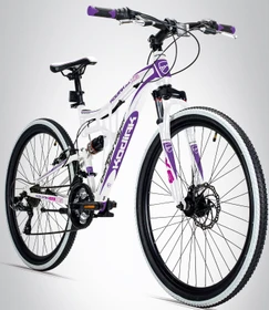 Bergsteiger Kodiak 26" 21 Gang weiß/lila