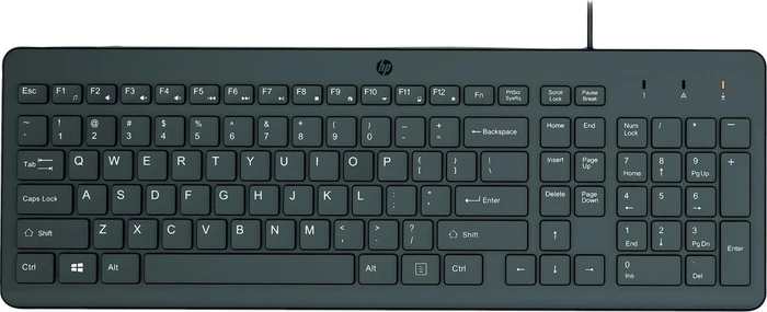 HP 150 kabelgebundene Tastatur, schwarz, USB, DE