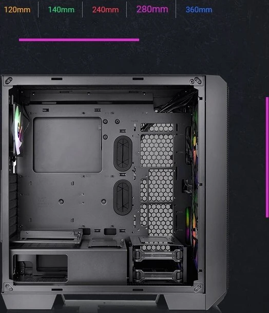 Thermaltake View 300 MX, schwarz, Glasfenster