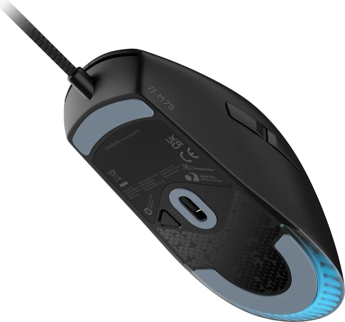 Corsair M75 Lightweight RGB Gaming Mouse, schwarz, USB