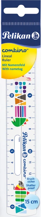 Pelikan Lineal Combino 15cm, Motiv/transparent