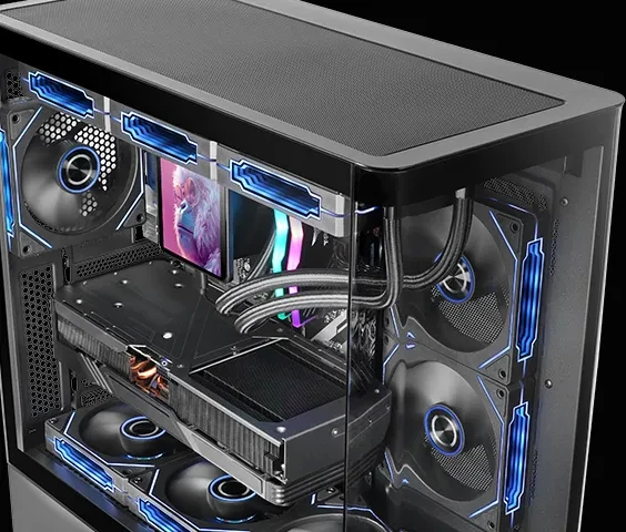 Mars Gaming MC-LCDPRO Black, Glasfenster