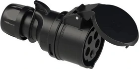 PCE CEE-Kupplung 16A 5p 6h IP44/IP54 TT SHARK schwarz