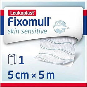 BSN medical Leukoplast Fixomull skin sensitive, 5cm x 5m, 1 Stück